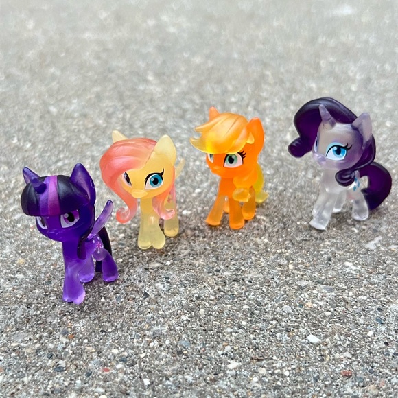 My Little Pony Blind Bag Mane 6 Colorful Clear Mini Figurines Set - Picture 3 of 5